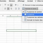 comment fusionner les cellules dans Excel