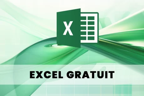 Logo de Microsoft Excel avec le titre "Excel gratuit."