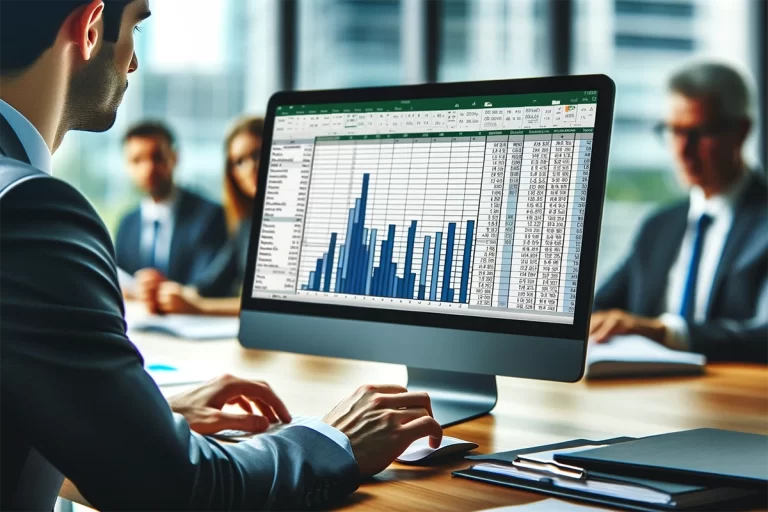 Professionnel présentant où se trouve la table pivot dans Excel lors d'une réunion d'affaires
