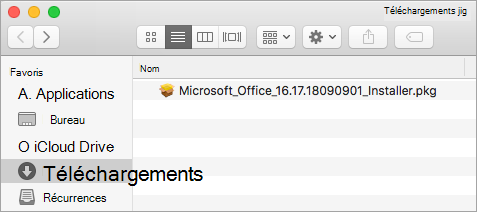 Installation d'Excel sur Mac